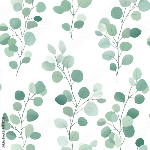 Wallpaper Mural 2D illustrator doodle-style floral and leaf graphics on a white background or wallpaper Torontodigital.ca