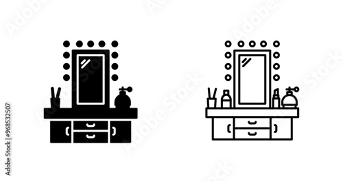 Dressing Table Vector Icon