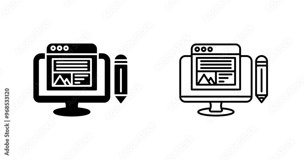 Web Design Vector Icon Web Design Vector Icon