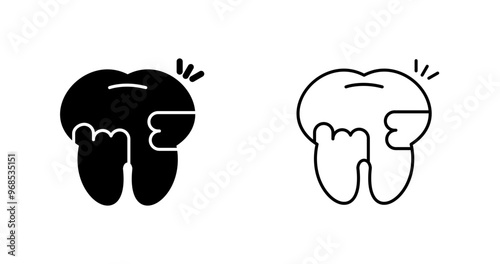 Toothache And Plaque Vector Icon