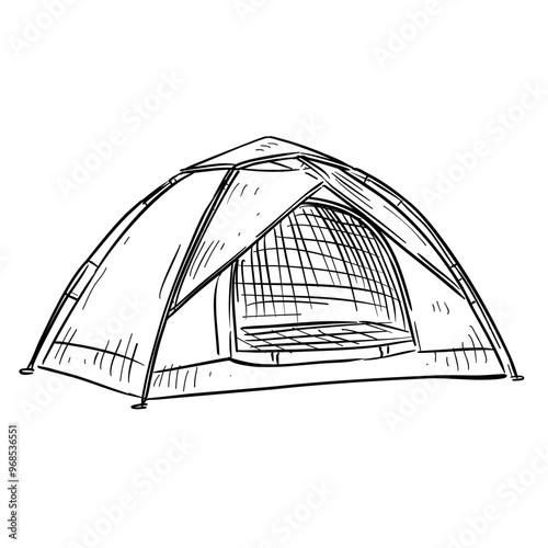 tent handdrawn illustration