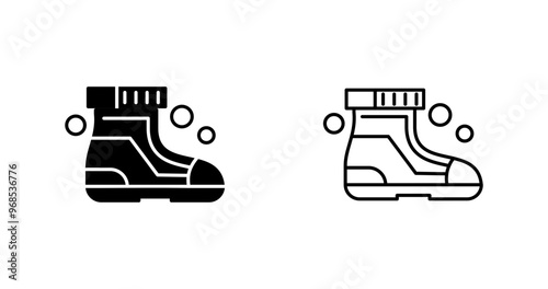 Ski Boots Vector Icon