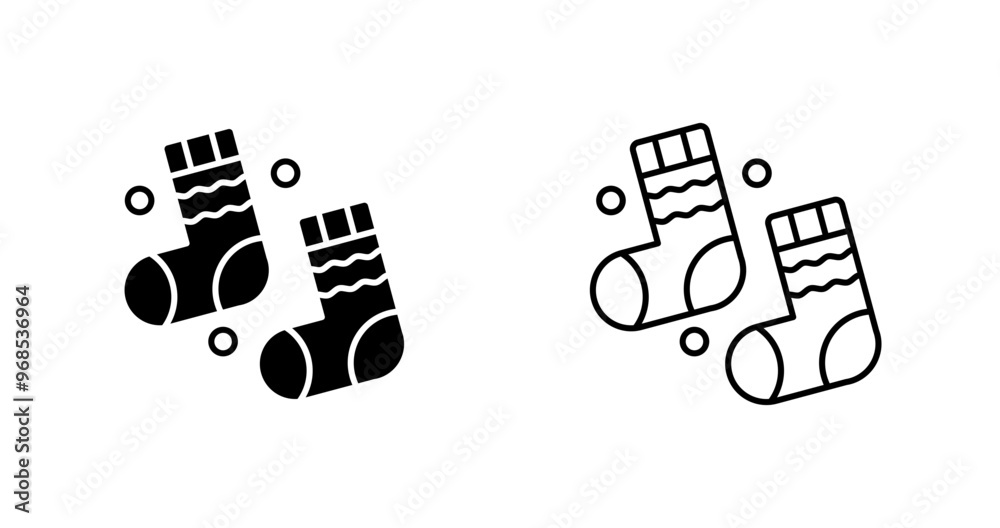 Winter Socks Vector Icon Winter Socks Vector Icon