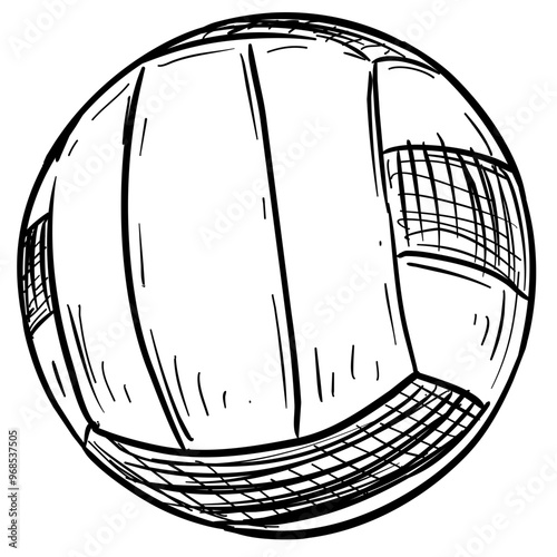 volley ball handdrawn illustration