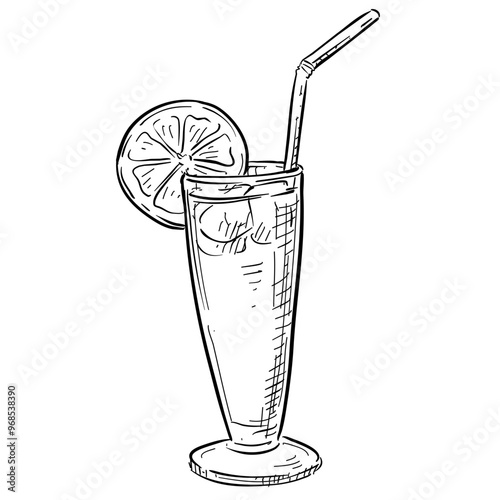 smoothie cocktail handdrawn illustration