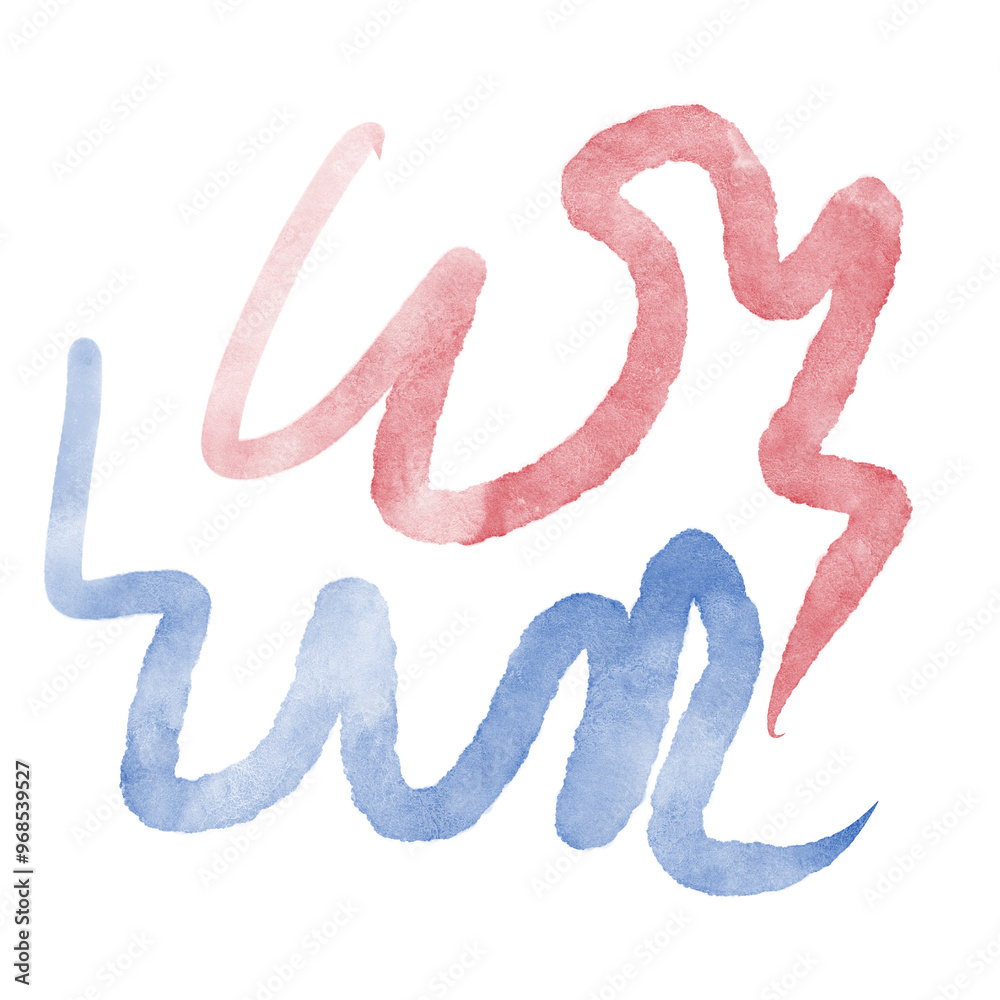 Watercolour Squiggles Abstract Decoration Watercolour Squiggles Abstract Decoration