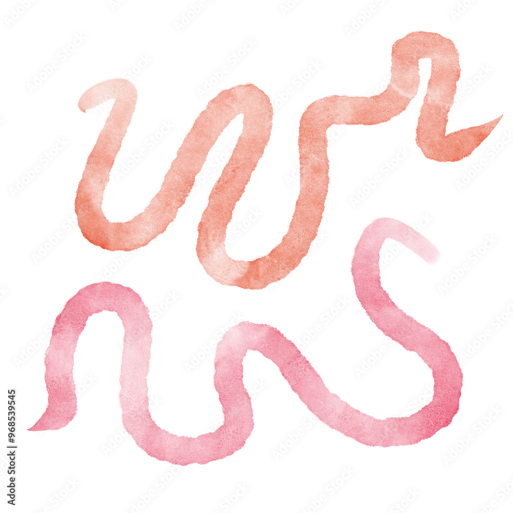 Watercolour Squiggles Abstract Decoration Watercolour Squiggles Abstract Decoration