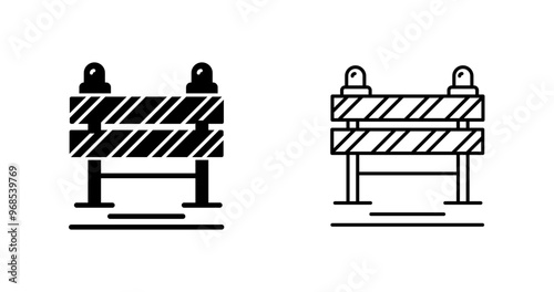 Road Blockade Vector Icon