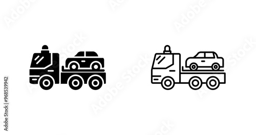 Tow Truck Vector Icon