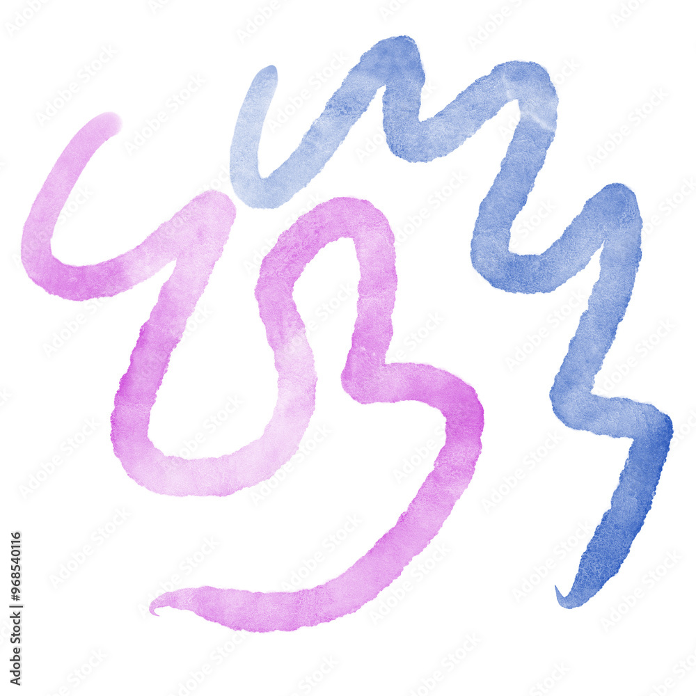 Watercolour Squiggles Abstract Decoration Watercolour Squiggles Abstract Decoration