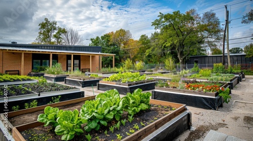 Innovative urban food waste to compost facility with community gardens