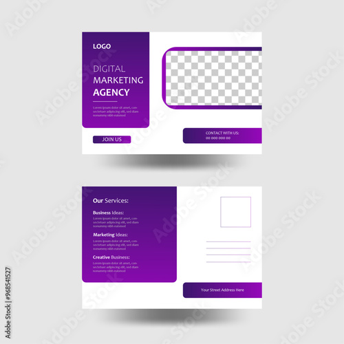 Modern Post Card Design Template