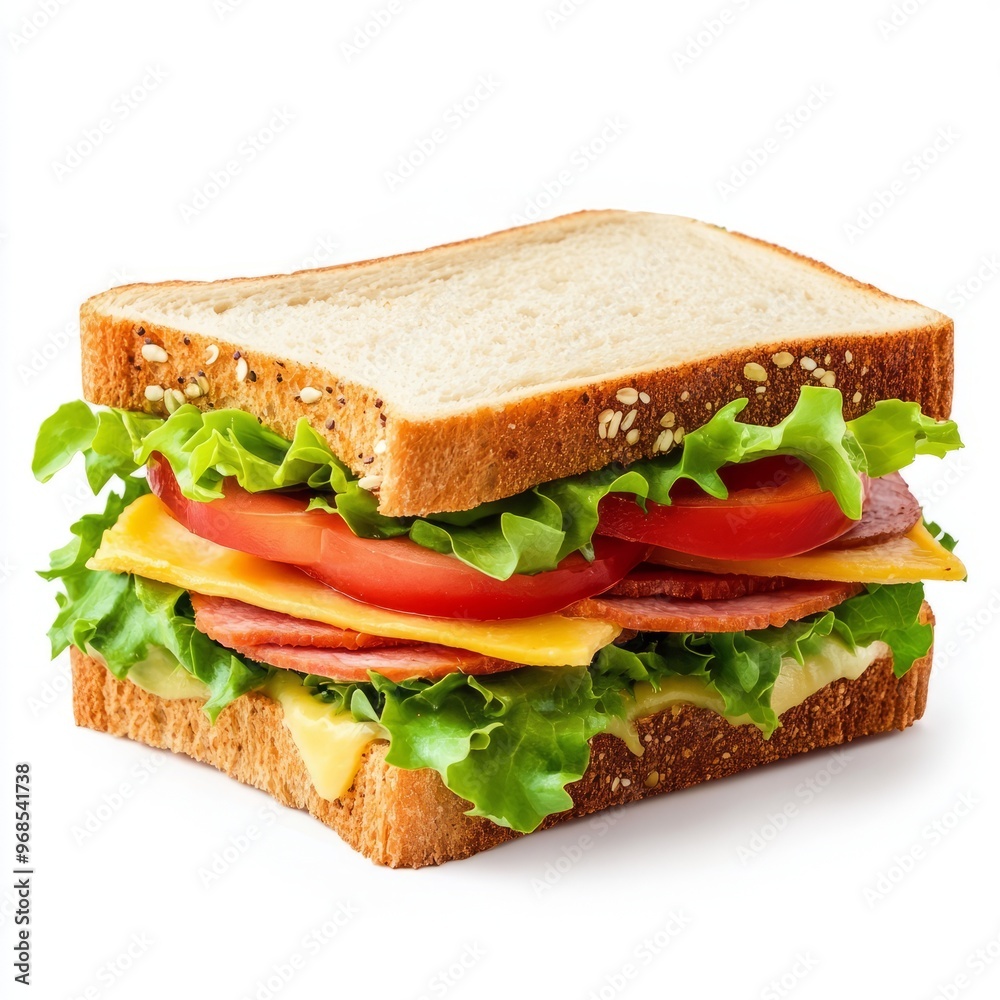 delicious sandwich isolated on white background. delicious sandwich isolated on white background.