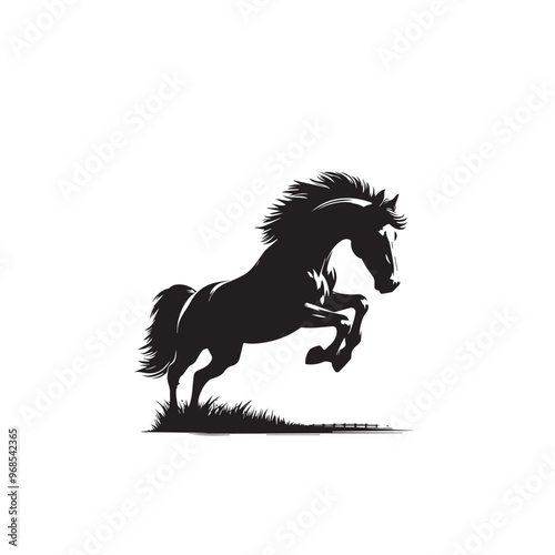 Horse silhouette vector design. Horse logo, icon vector design isolated on white background.