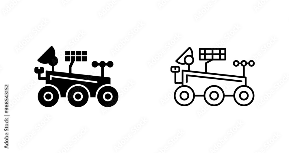 Fototapeta premium Mars Rover Vector Icon