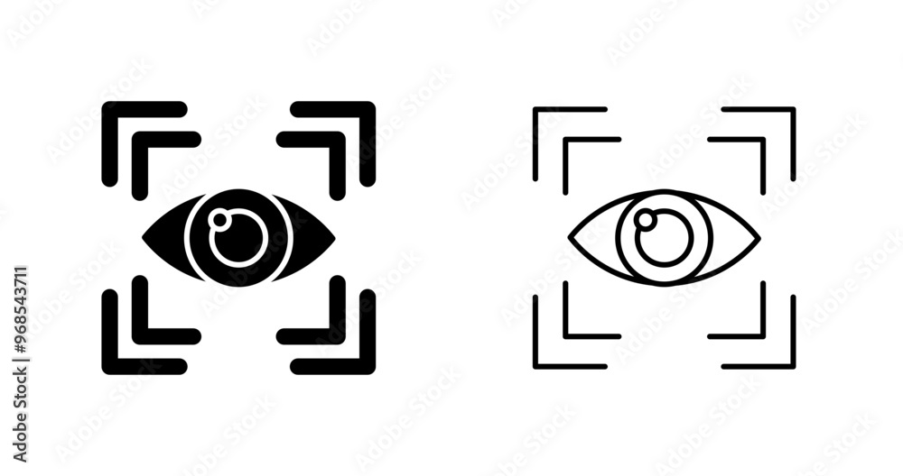 Eye Scan Vector Icon Eye Scan Vector Icon