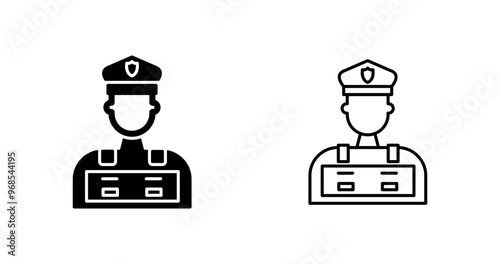 Police Man Vector Icon