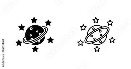 Saturn Vector Icon