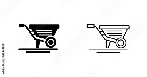 Wheelbarrow Vector Icon