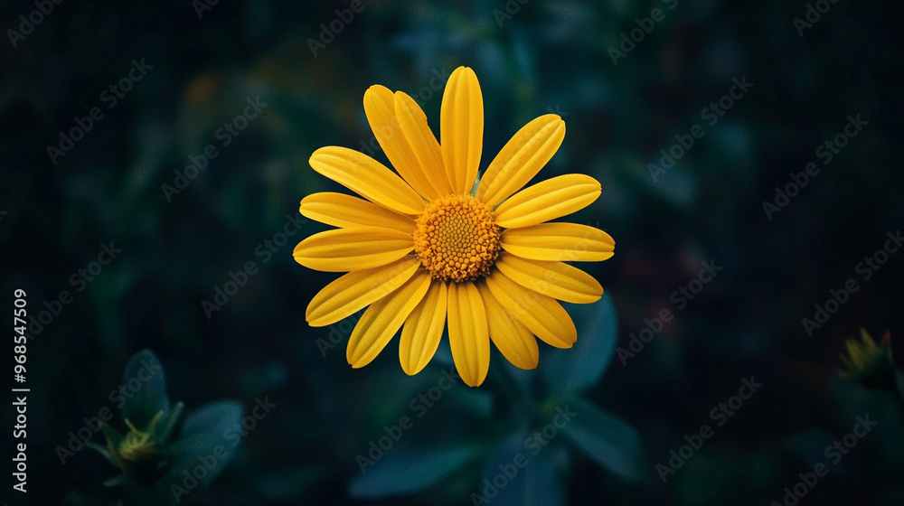 A vibrant yellow flower blooms in a lush green garden during a sunny day A vibrant yellow flower blooms in a lush green garden during a sunny day