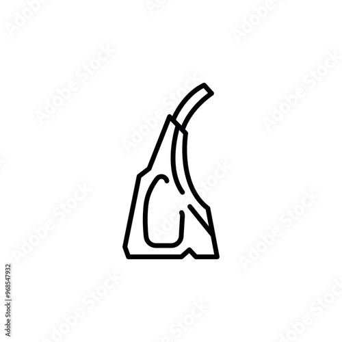 Lamb chop icon. Simple lamb chop icon for social media, app, and web design. Vector illustration