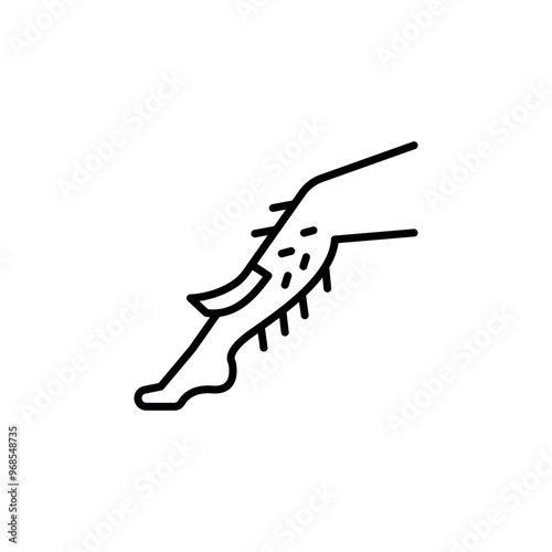 Leg Shaving icon. Simple leg shaving icon for social media, app, and web design. Vector illustration