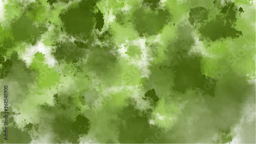 Abstract green watercolor background.Hand painted watercolor. vector