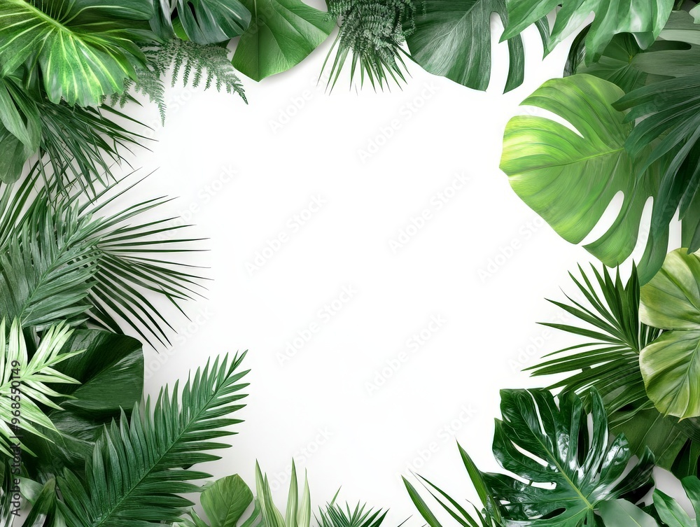 Tropical Leaves Frame. Tropical Leaves Frame.