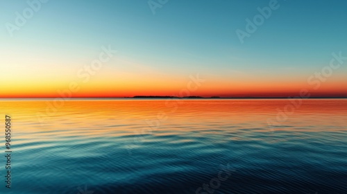 Tranquil Sunrise Over Serene Ocean Waters - Renewal and Fresh Beginnings