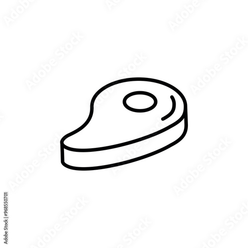 Steak icon. Simple steak slice icon for social media, app, and web design. Vector illustration