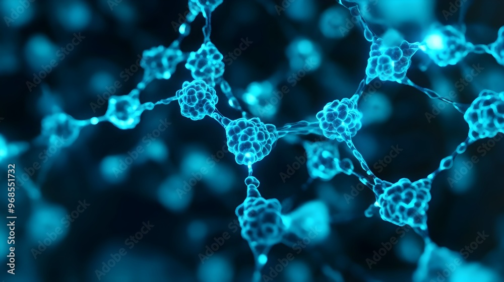 Abstract Blue Neural Network - Science & Technology Background Abstract Blue Neural Network - Science & Technology Background