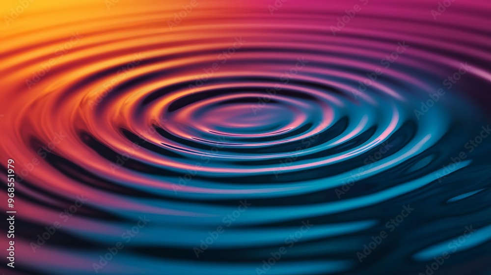 Captivating ripple effect in vibrant colors, creating mesmerizing patterns on water surface, ideal for artistic and nature themes. Captivating ripple effect in vibrant colors, creating mesmerizing patterns on water surface, ideal for artistic and nature themes.
