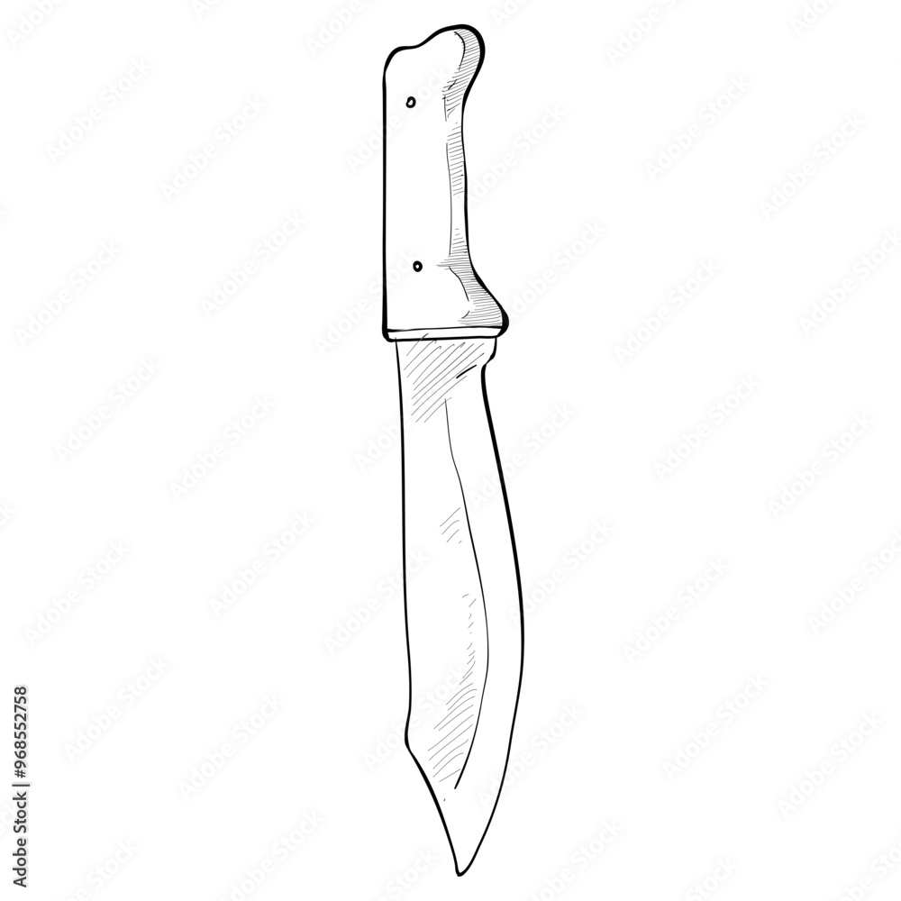 Obraz premium garden knife handdrawn illustration