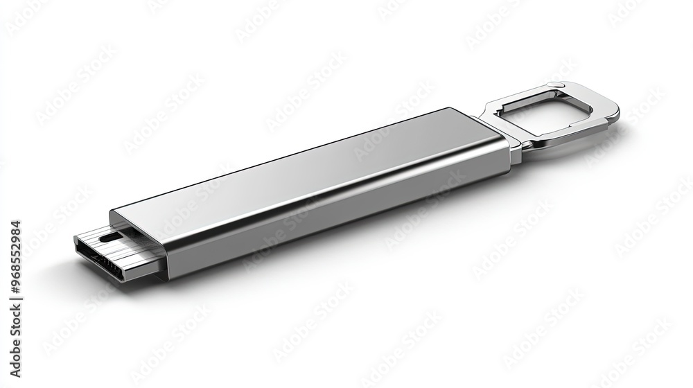 USB flash drive, on the white background