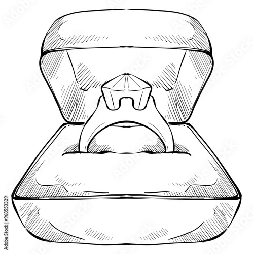 ring jewelry handdrawn illustration