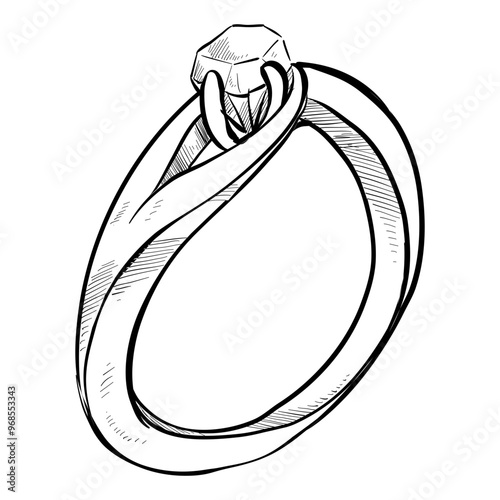 ring jewelry handdrawn illustration