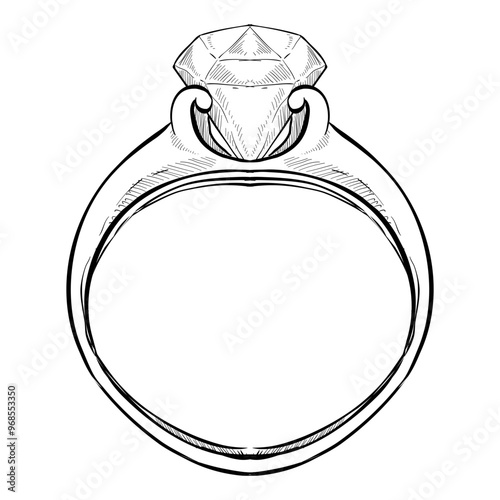 ring jewelry handdrawn illustration