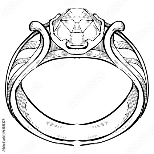 ring jewelry handdrawn illustration
