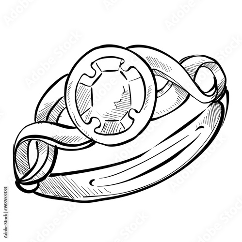 ring jewelry handdrawn illustration