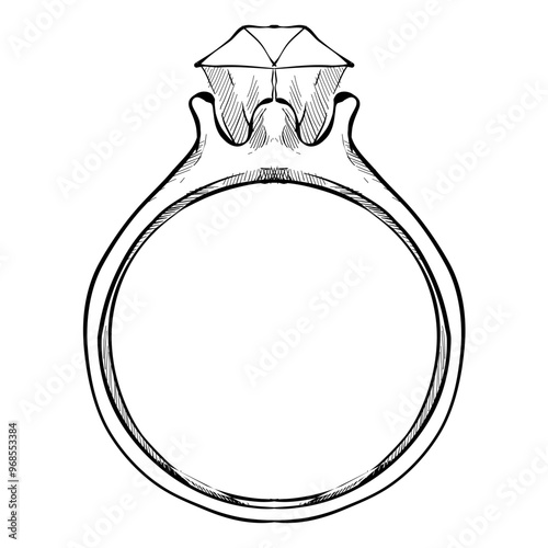 ring jewelry handdrawn illustration