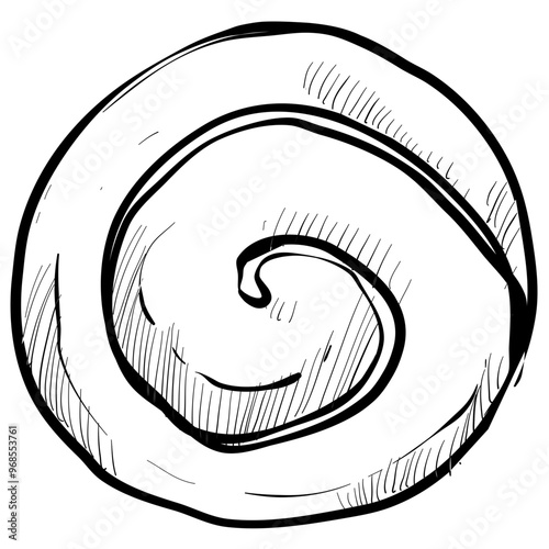 roll cake handdrawn illustration