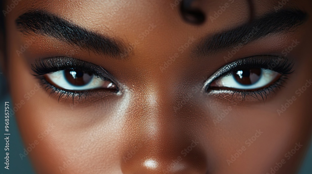 8. A close-up shot of a model s eyes, with smooth eyeliner and volumizing mascara creating a bold, natural look that accentuates long-lasting beauty and smooth application 8. A close-up shot of a model s eyes, with smooth eyeliner and volumizing mascara creating a bold, natural look that accentuates long-lasting beauty and smooth application