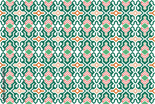 Fresh Seamless Geometric Pattern with Wavy Lines and Diamond Accents – Modern and Vibrant Design for Fashion Textiles, Wallpaper, and Contemporary Backgrounds