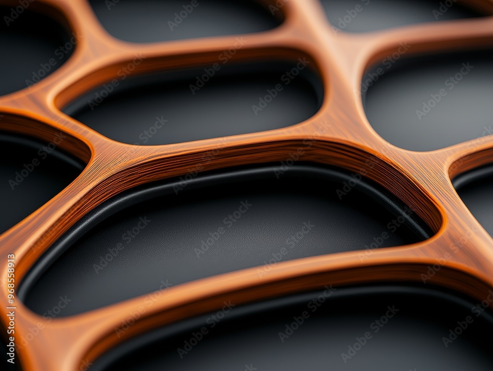 Abstract wooden pattern with intricate details, showcasing a network of connected shapes. The rich brown tones and smooth surface create a captivating texture. Abstract wooden pattern with intricate details, showcasing a network of connected shapes. The rich brown tones and smooth surface create a captivating texture.