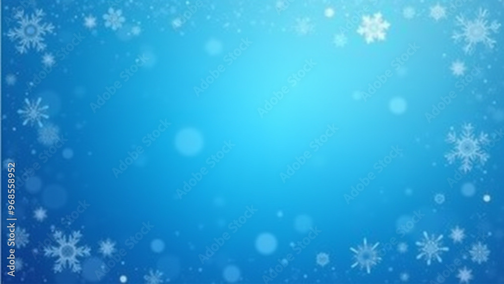 Snowy Winter Forest with Frosty Trees on Blue Background Snowy Winter Forest with Frosty Trees on Blue Background
