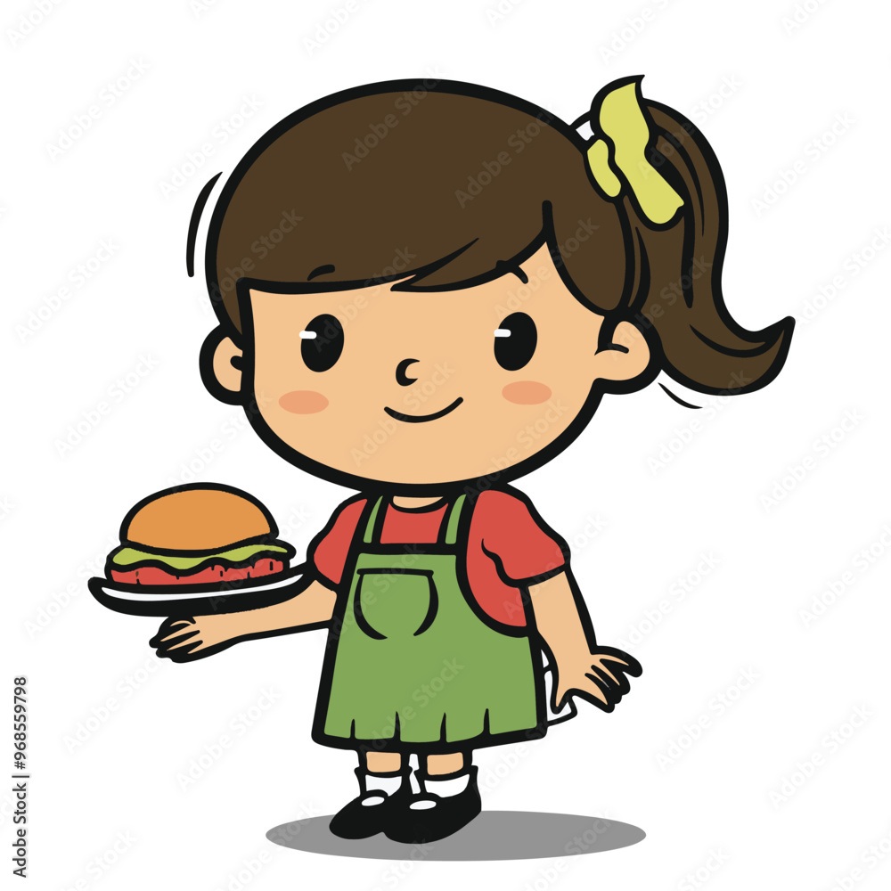 lunch lady, simple cartoon, white background
lunch lady, simple cartoon, white background