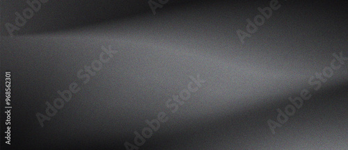 Gradient Grey Black White Monochrome Abstract Background with Noise Grainy Texture. For poster, banner, flyer and presentation.