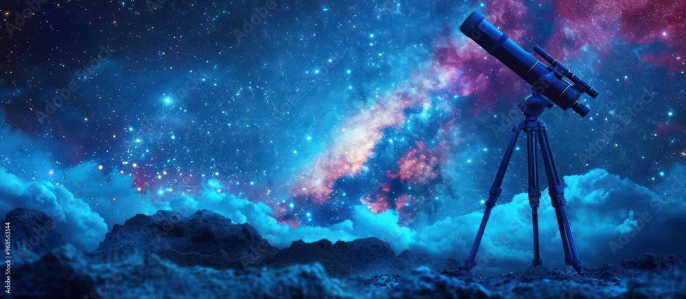 Telescope Under a Starry Night Telescope Under a Starry Night