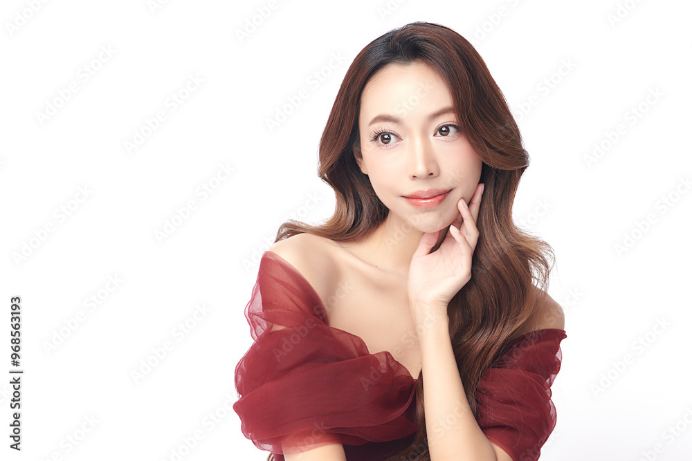 Beautiful young asian woman with clean fresh skin on white background, Face care, Facial treatment, Cosmetology, beauty and spa, Asian women portrait. Beautiful young asian woman with clean fresh skin on white background, Face care, Facial treatment, Cosmetology, beauty and spa, Asian women portrait.