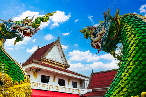 Wat Muang Hom Buddhist temple in Bang Klam District, Songkhla Thailand with blue sky photo